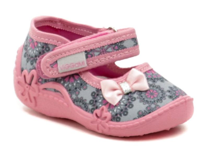Vi-GGa-Mi růžové dětské plátěné sandálky BIANKA Vi-GGa-Mi