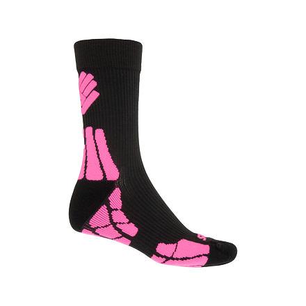 Sensor ponožky Hiking Merino Černá/růžová Sensor