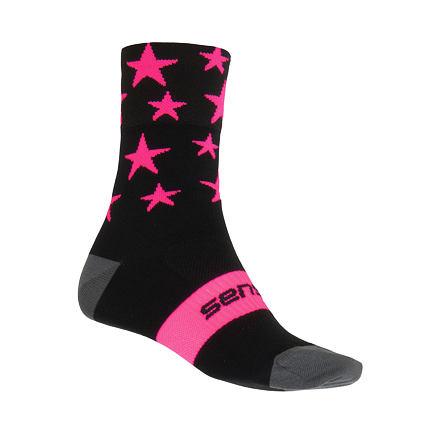 Sensor ponožky Stars Černá/růžová Sensor