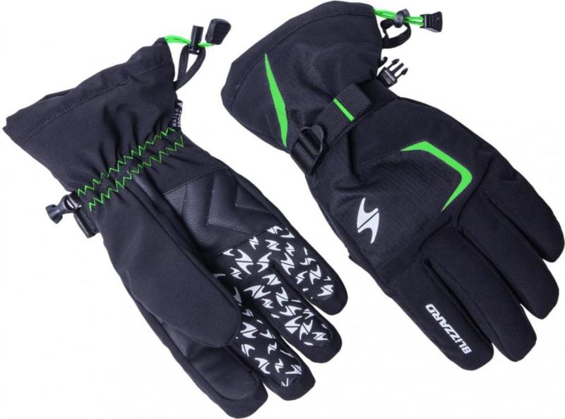 Blizzard Reflex black/green lyžařské rukavice Blizzard
