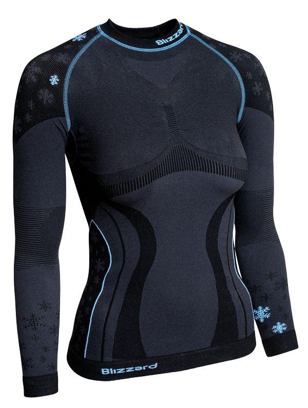 Blizzard Viva long sleeve anthracite/light blue funkční triko Blizzard