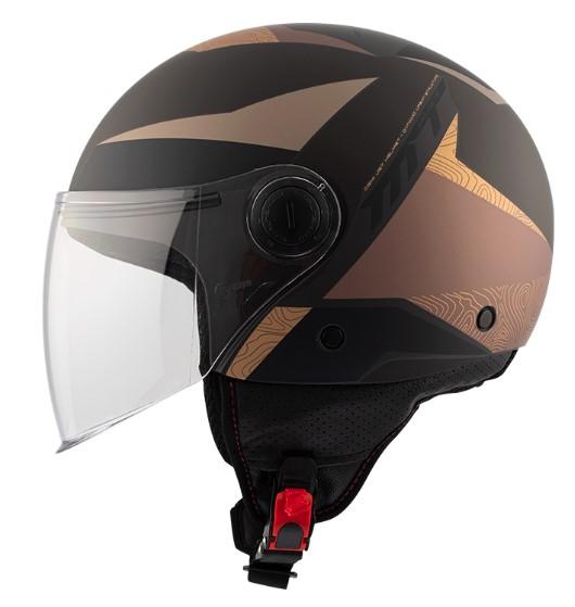 MT Helmets 0F501 Street Poke C9 Marron Mt Helmets