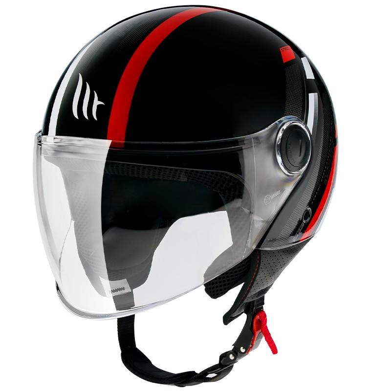 MT Helmets Street Scope D5 černo-šedo-červená lesklá Mt Helmets