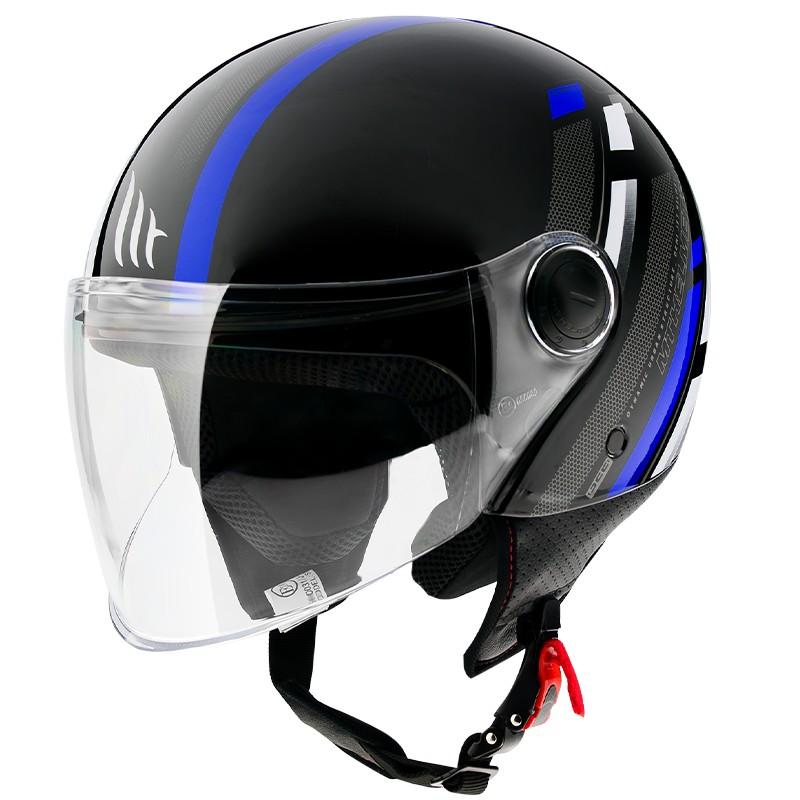 MT Helmets Street Scope D7 černo-šedo-modrá lesklá Mt Helmets
