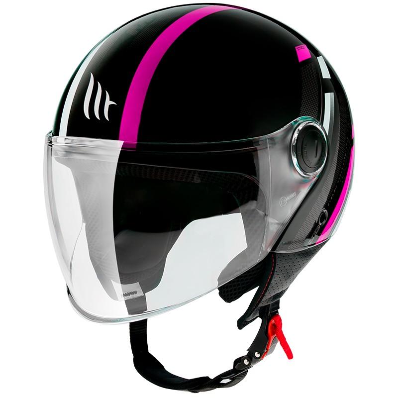 MT Helmets Street Scope D8 černo-šedo-fluo růžová Mt Helmets