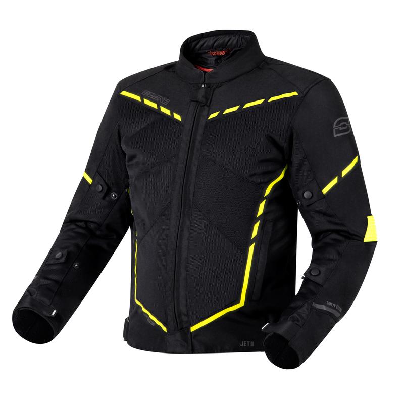 Ozone Moto bunda Jet II černo-fluo žlutá Ozone