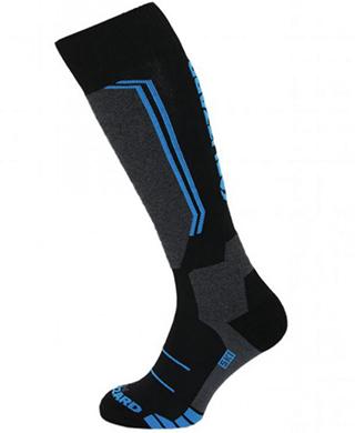 Blizzard Allround wool ski socks junior black/anthracite/blue lyžařské ponožky Blizzard