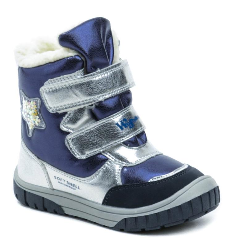 Wojtylko 1Z23030 modré dětské zimní boty Wojtylko