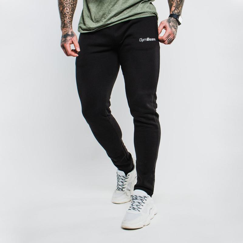 Gym Beam tepláky Slimfit Black GymBeam