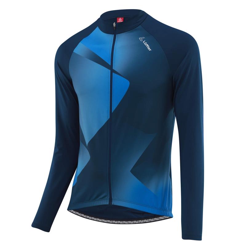Löffler L/S FZ GEO MID 2022 modrý pánský cyklistický dres Löffler