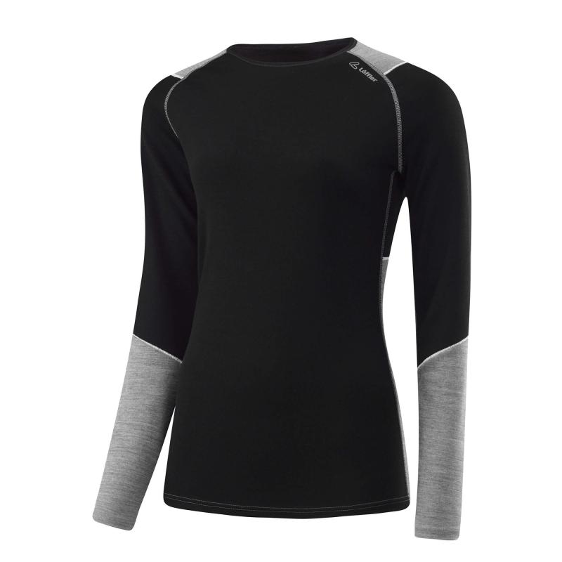 Löffler L/S TRANSTEX MERINO 2022 černé dámské funkční triko Löffler