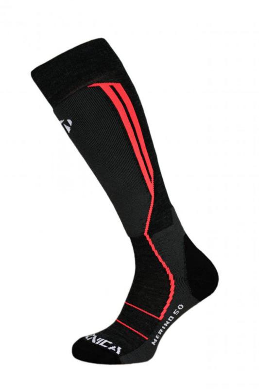 Tecnica Merino 50 ski socks black/neon pink lyžařské ponožky Tecnica