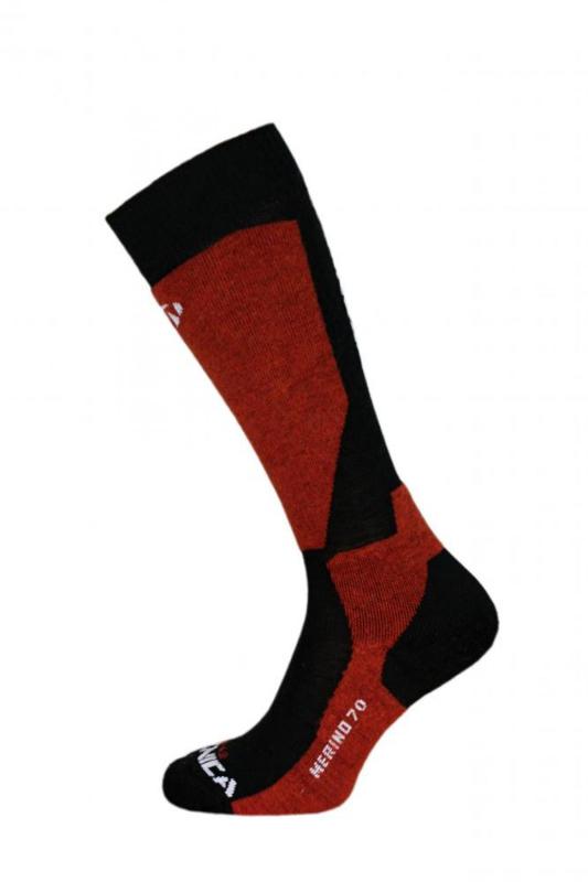 Tecnica Merino 70 ski socks black/red lyžařské ponožky Tecnica