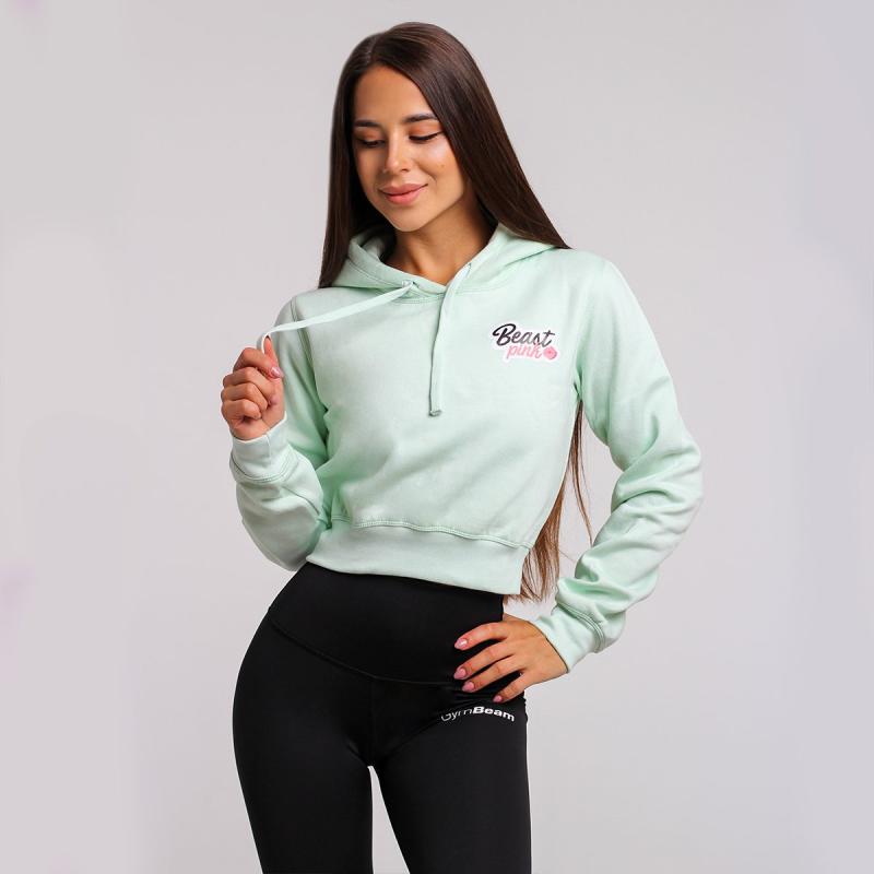 BeastPink Dámská mikina Crop Mint BeastPink