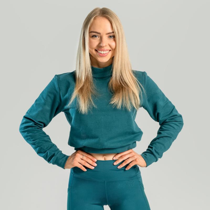 STRIX Dámská mikina Essential High-Neck Deep Teal STRIX
