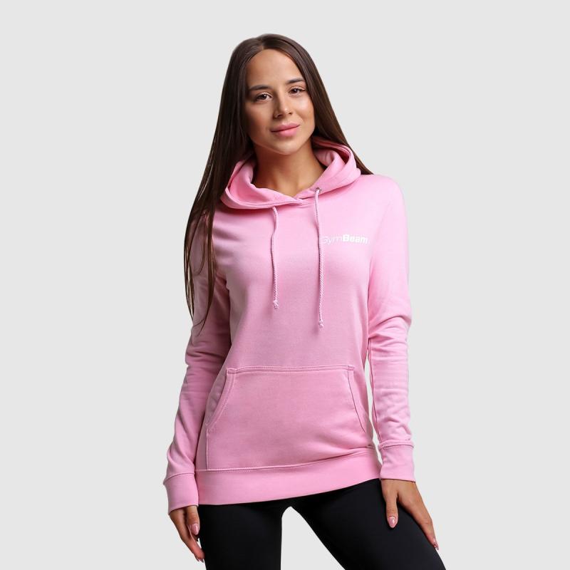 GymBeam Dámská mikina PRO Hoodie Baby Pink GymBeam