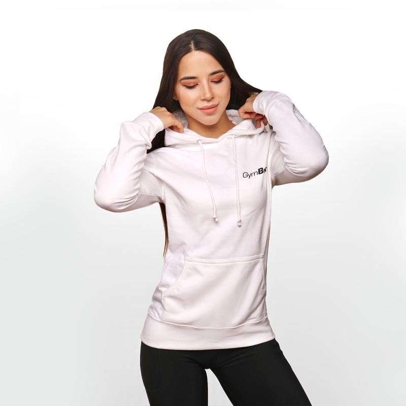 GymBeam Dámská mikina PRO Hoodie White GymBeam