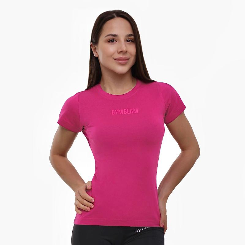 GymBeam Dámské tričko FIT Magenta GymBeam