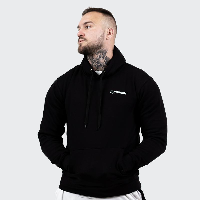 GymBeam Mikina Athlete Black White GymBeam