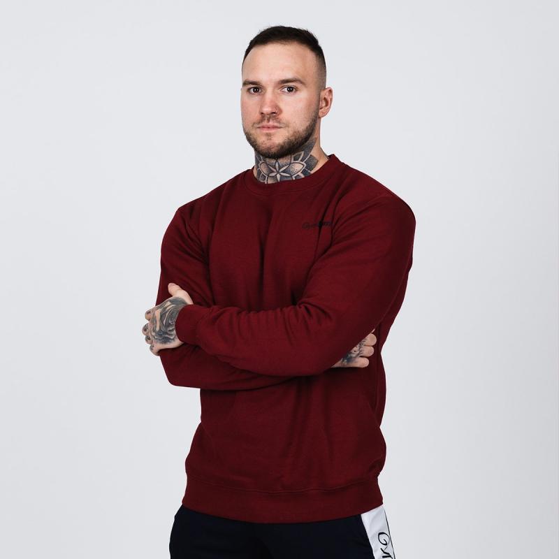 GymBeam Mikina Basic Jumper Burgundy GymBeam