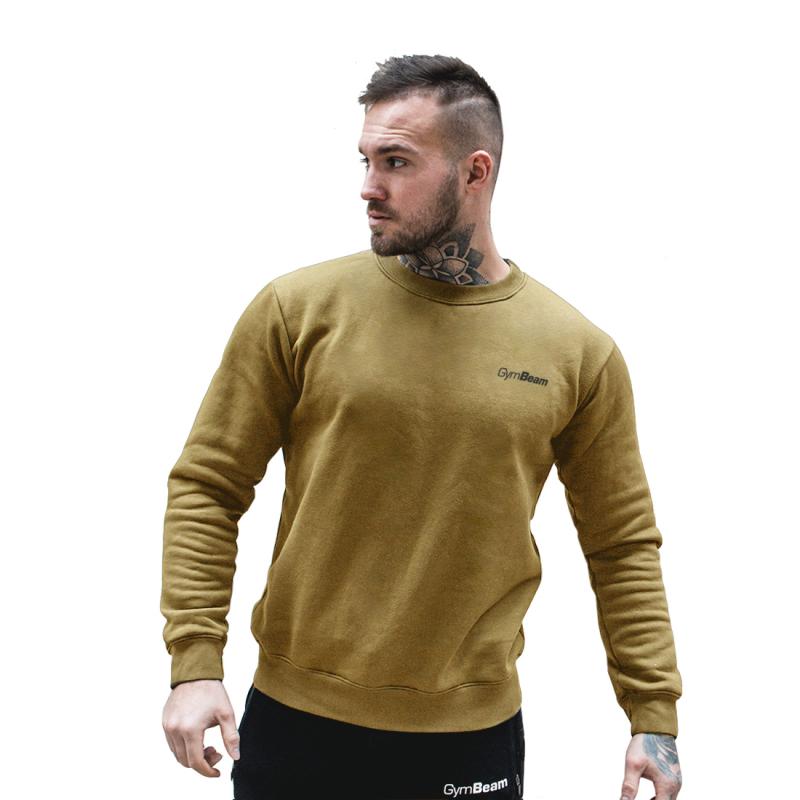 GymBeam Mikina Basic Jumper Military Green GymBeam