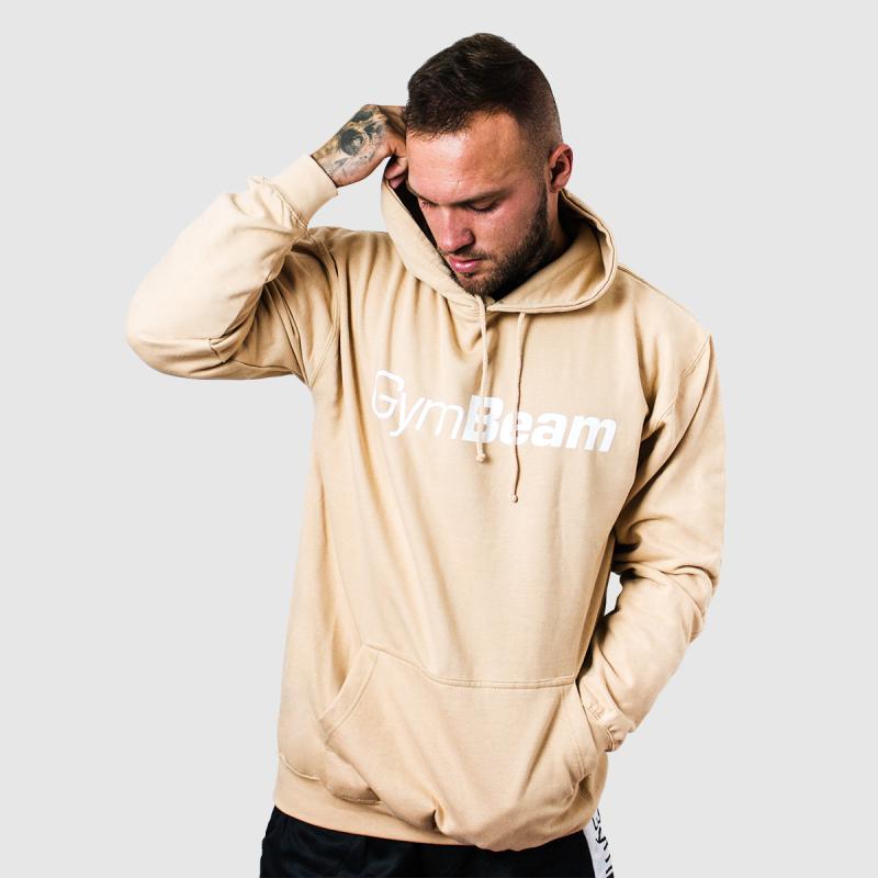GymBeam Mikina PRO Hoodie Sand GymBeam