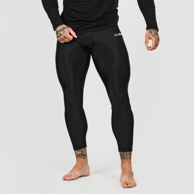 GymBeam pánské legíny Black GymBeam