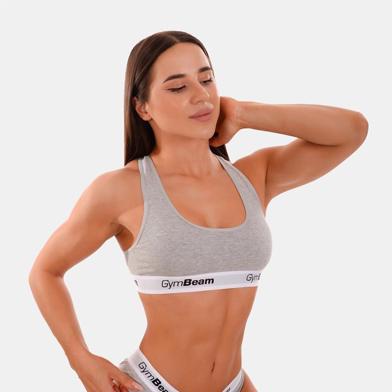 GymBeam Podprsenka Bralette Grey GymBeam