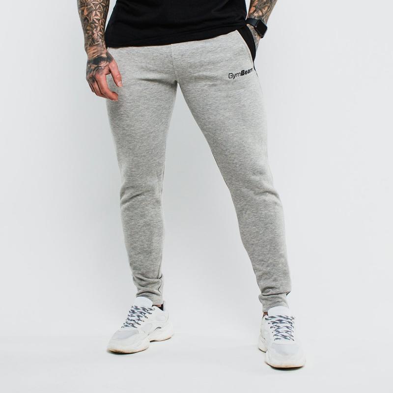 GymBeam Tepláky Slimfit Grey GymBeam