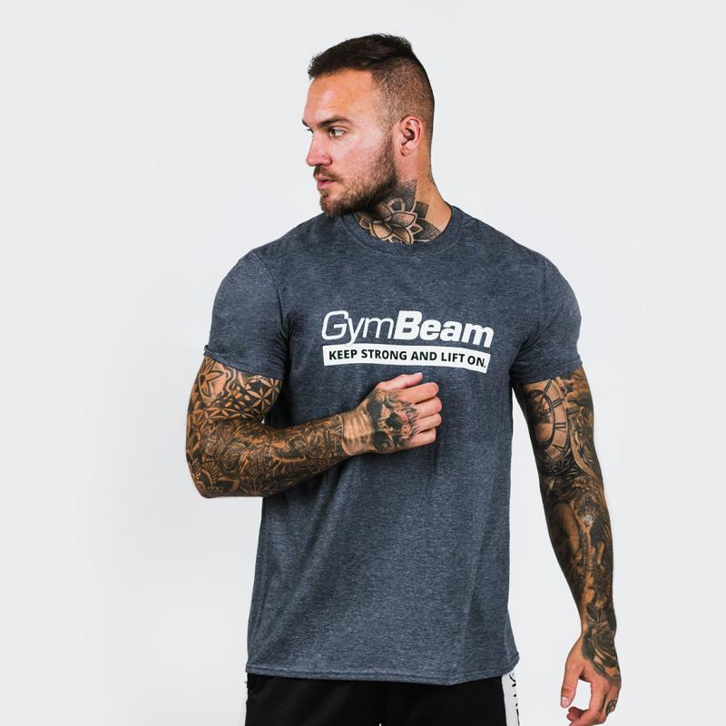 GymBeam Tričko Keep Strong Heather Navy GymBeam