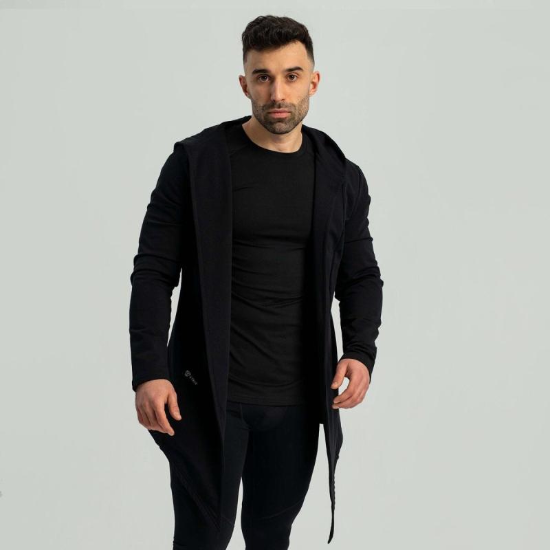Kardigan Hoodie Black - STRIX GymBeam