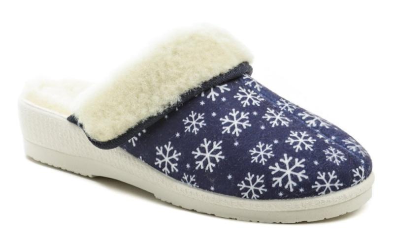 Rogallo 3330-011 modré dámské zimní papuče Rogallo