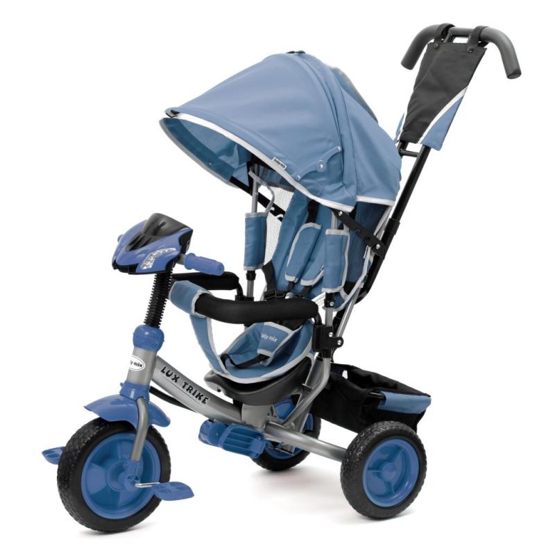 BABY MIX Dětská tříkolka s LED světly Lux Trike modrá BABY MIX