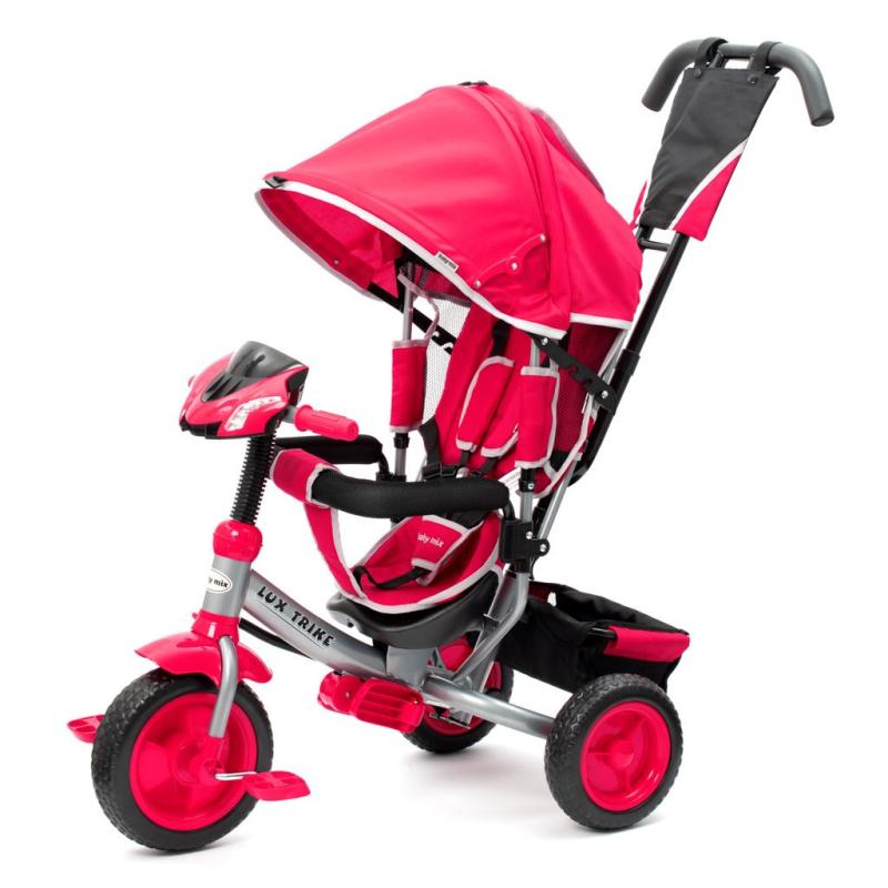 BABY MIX Dětská tříkolka s LED světly Lux Trike růžová BABY MIX