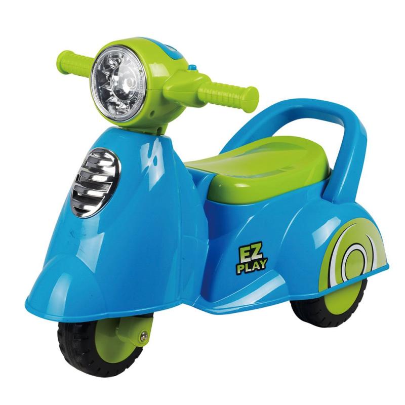 BABY MIX Dětské odrážedlo motorka se zvukem Scooter modré BABY MIX