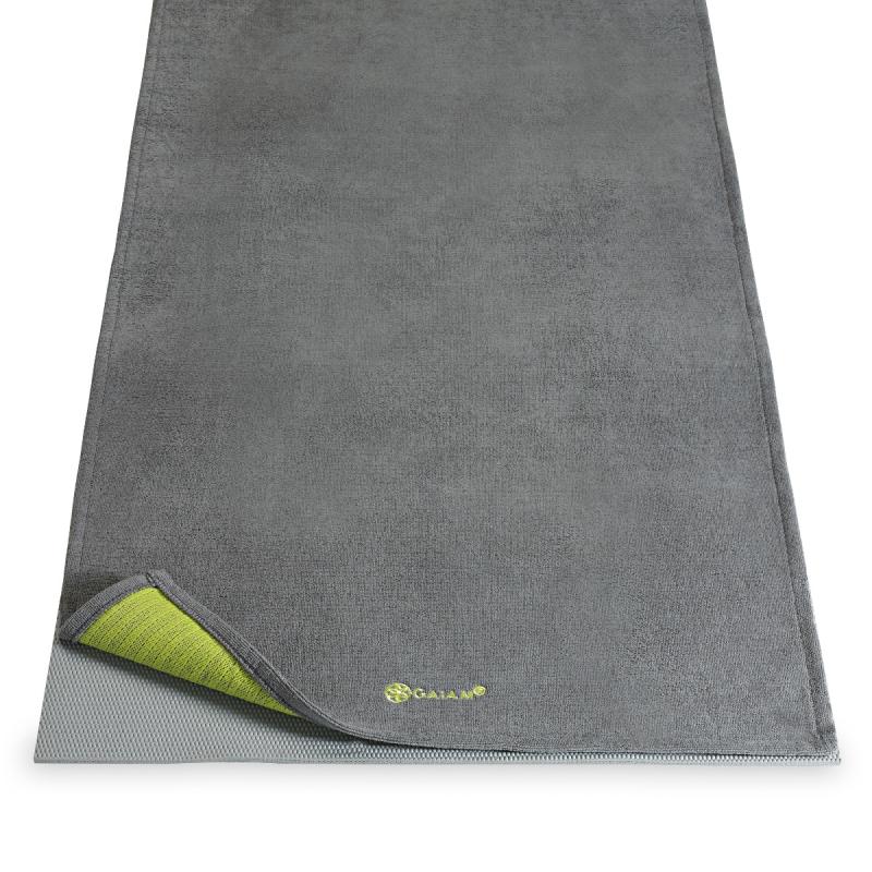 GAIAM Protiskluzový ručník Yoga Mat Towel Grippy Grey GAIAM