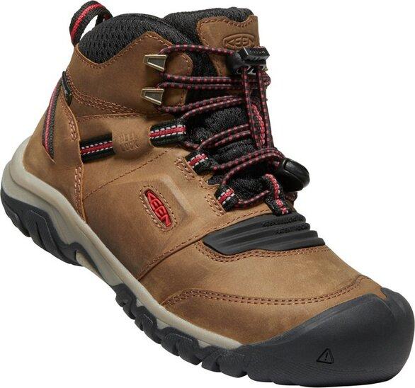 Keen RIDGE FLEX MID WP YOUTH bison/red carpet Keen