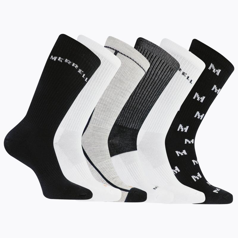 Merrell Ponožky Mea33694c6b2 Bkast Recycled Cushion Crew (6 Packs) Black Assorted Merrell Ponožky