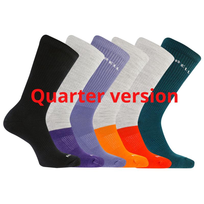 Merrell Ponožky Mea33695q6b2 Asst Recycled Cushion Quarter (6 Packs) Assorted Merrell Ponožky