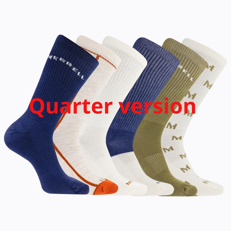 Merrell Ponožky Mea33695q6b2 Nvast Recycled Cushion Quarter (6 Packs) Navy Assorted Merrell Ponožky