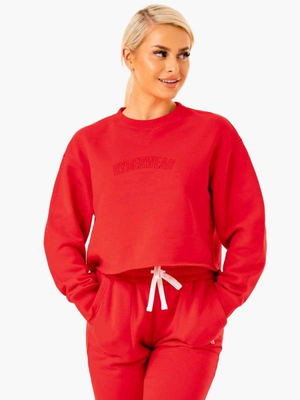 Ryderwear Dámská mikina Ultimate Fleece Red Ryderwear