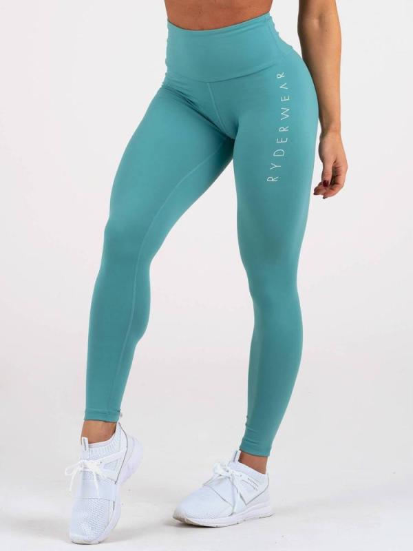 Ryderwear Dámské legíny Staples Scrunch Bum Teal Ryderwear