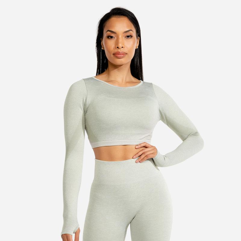 SQUATWOLF Sportovní top Marl Seamless Crop Top Ice SQUATWOLF