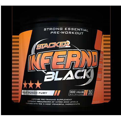 Stacker Předtréninkový stimulant Inferno Black2 300 g Stacker