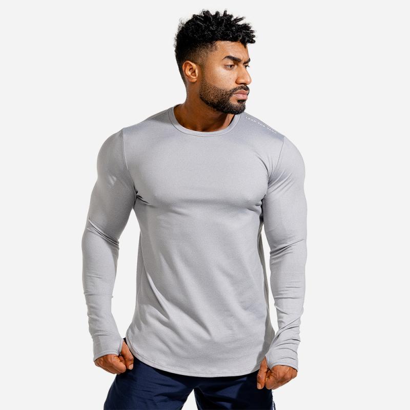 SQUATWOLF Tričko Long Sleeve Statement Muscle Grey SQUATWOLF