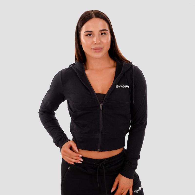 GymBeam Dámská mikina Zip-up TRN black GymBeam