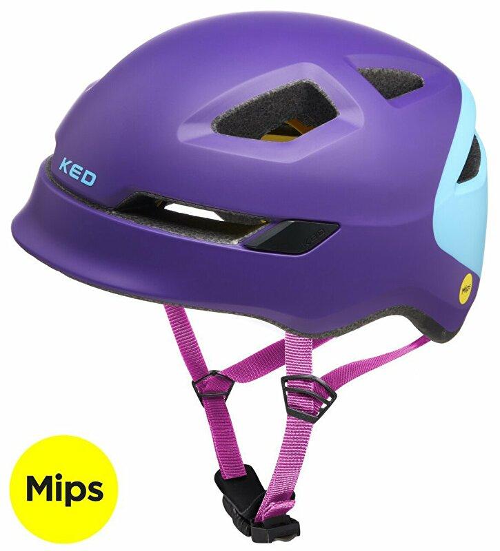 Ked Pop Mips purple skyblue juniorská cyklistická přilba Ked