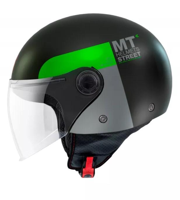 MT Helmets Street Inboard D6 černo-zelená Mt Helmets