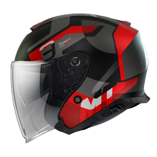 MT Helmets Thunder 3 SV Jet Silton B5 černo-šedo-červená Mt Helmets