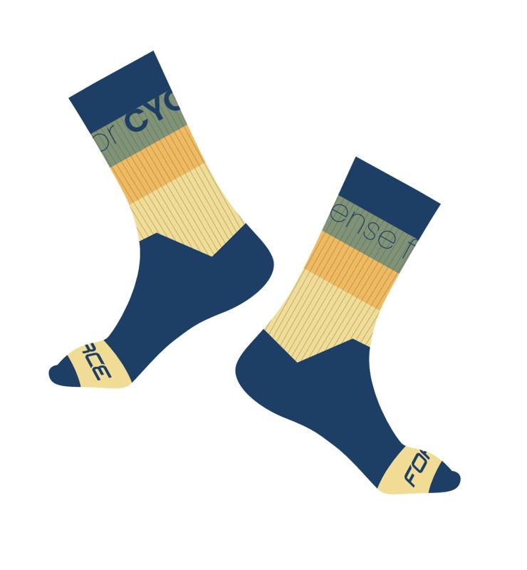 Force Ponožky BLEND modro-zel.-žluté FORCE